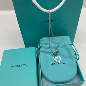 Tiffany & Co. Return to Tiffany Love Blue Heart Toggle Necklace